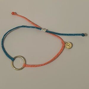 Blue and Orange with Gold Charm PuraVida Bracelet